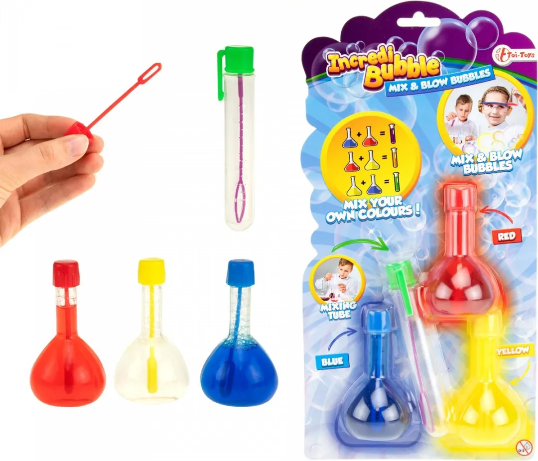 Toi-Toys Bellenblaaslaboratorium - 4 Stuks - Blauw