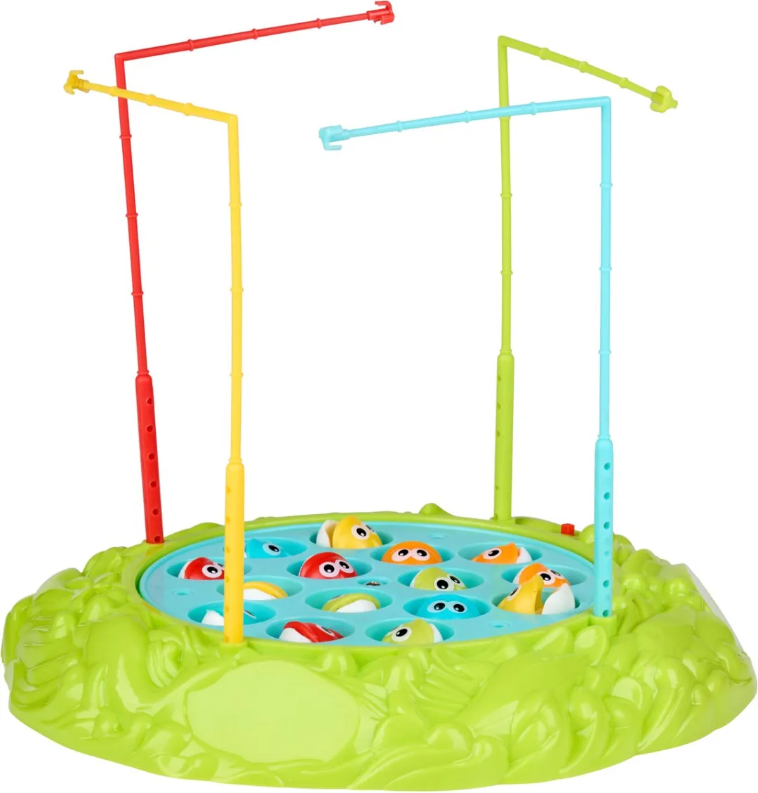 Eddy Toys Visspel Elektrisch Ø22,5cm - 20 Stuks - 15 Visjes & 4 Hengels