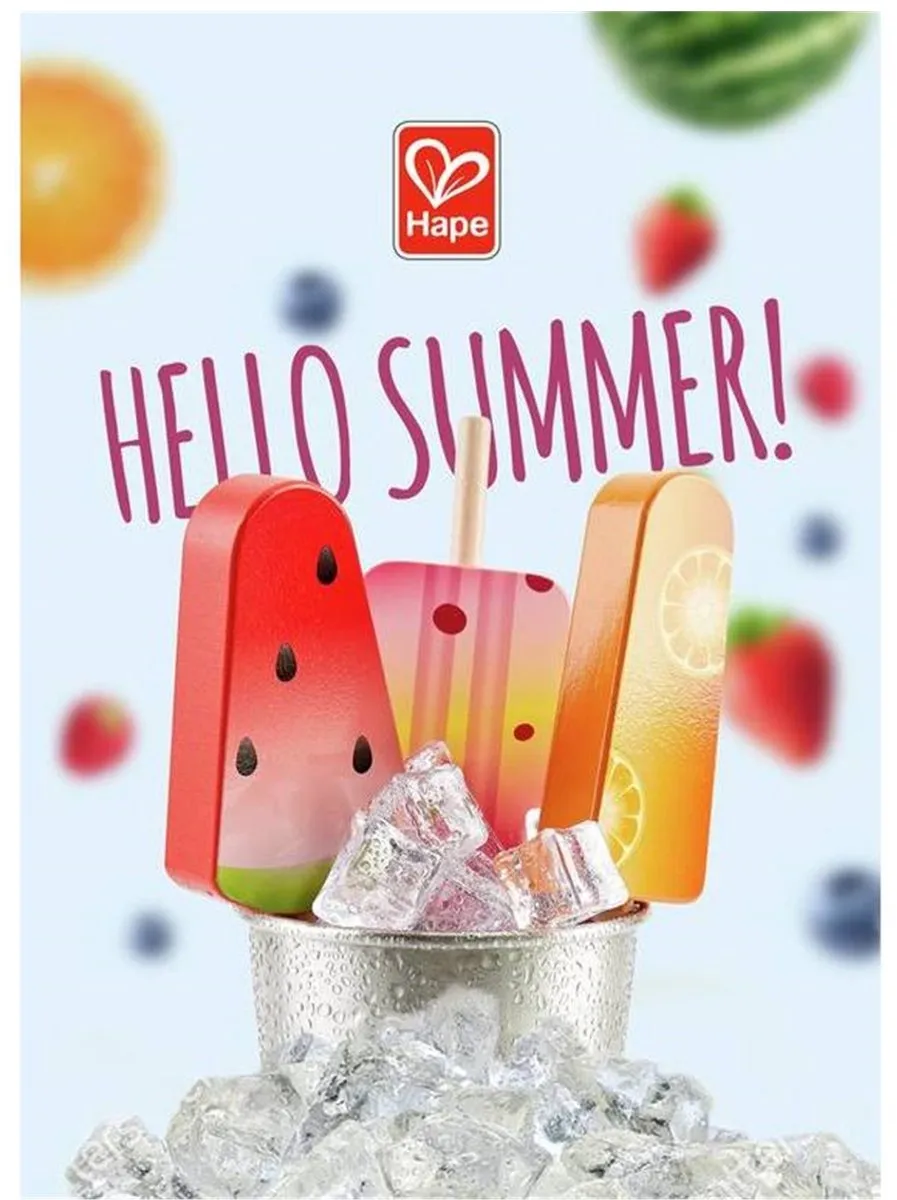 Hape Eis am Stiel-Set - Veelkleurig