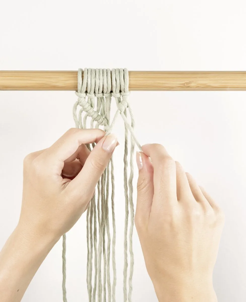 Folia Macramé-set Boho - 10-delig - Natuur/Rose