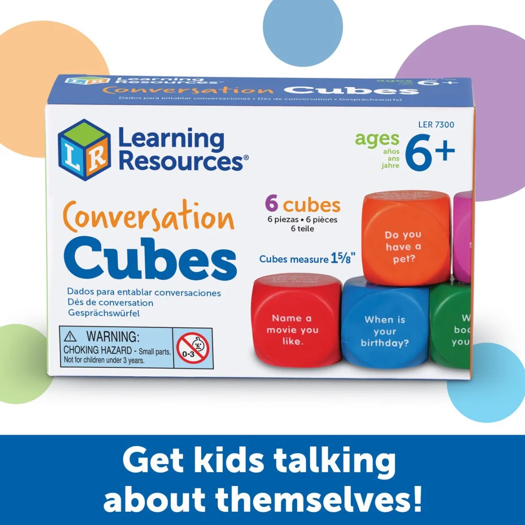 Learning Resources Gespreksdobbelstenen Engels - 1 Stuk - Meerkleurig