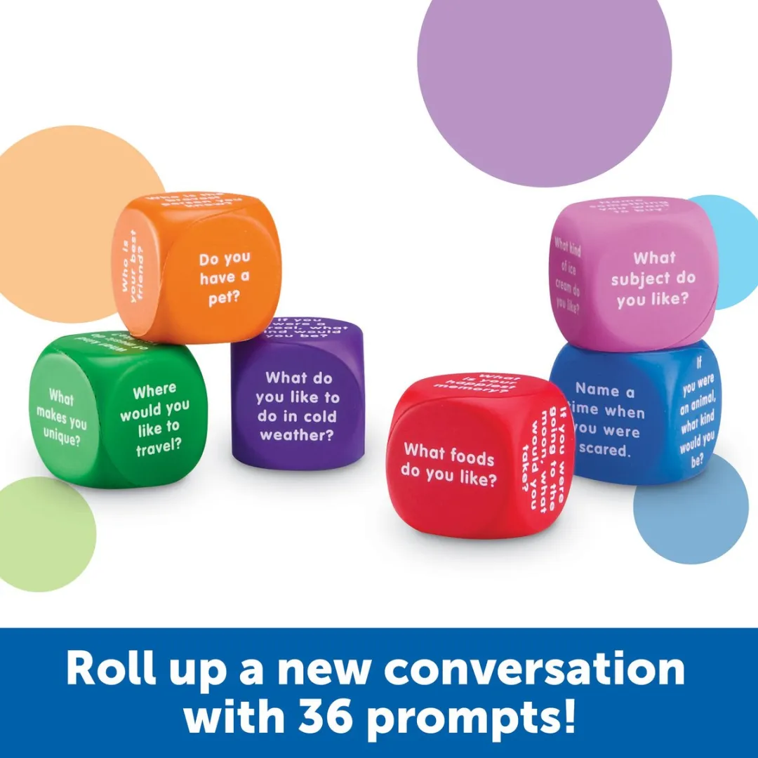 Learning Resources Gespreksdobbelstenen Engels - 1 Stuk - Meerkleurig