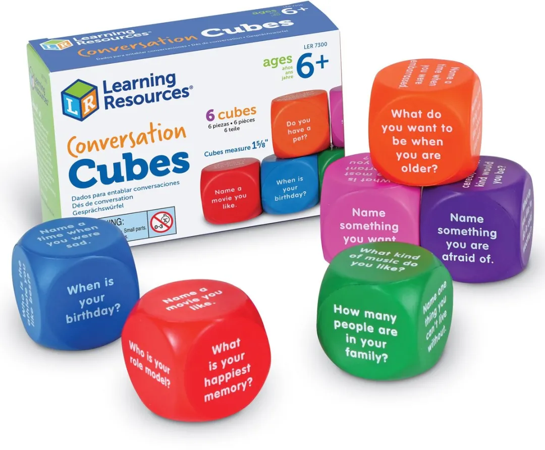 Learning Resources Gespreksdobbelstenen Engels - 1 Stuk - Meerkleurig