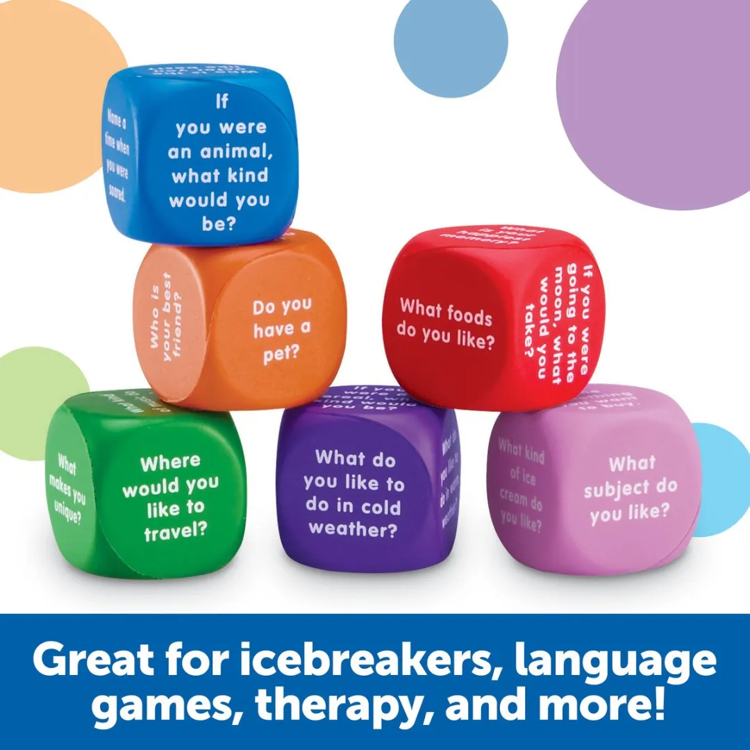 Learning Resources Gespreksdobbelstenen Engels - 1 Stuk - Meerkleurig