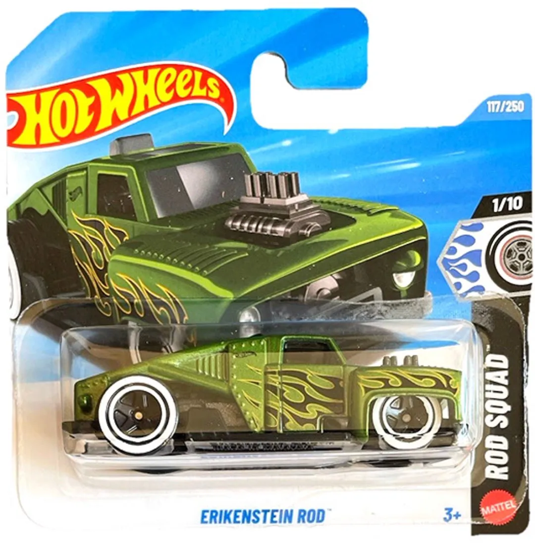 Hot Wheels Erikstein Rod Green Flame 1/10