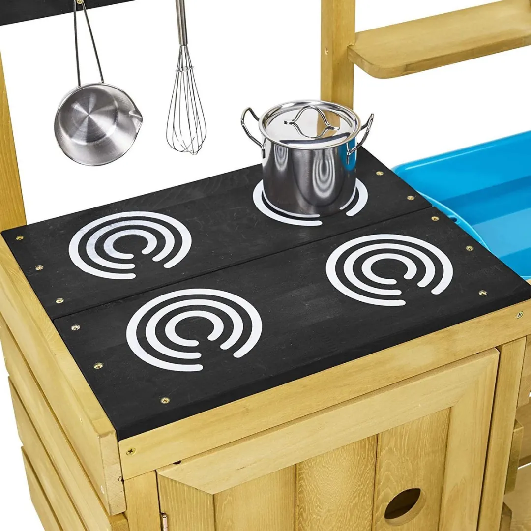 TP Toys TP611 Houten Speelkeuken - Blauw/Zwart