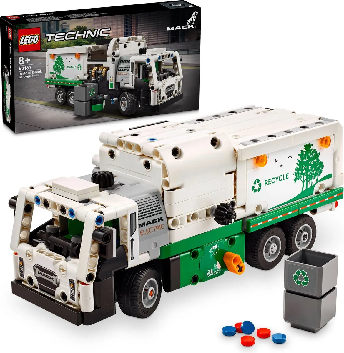 LEGO Technic Mack LR Electric Vuilniswagen 42167 - 503 Stukken