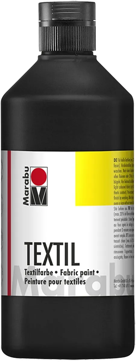 Marabu Textielverf 500ml - Zwart