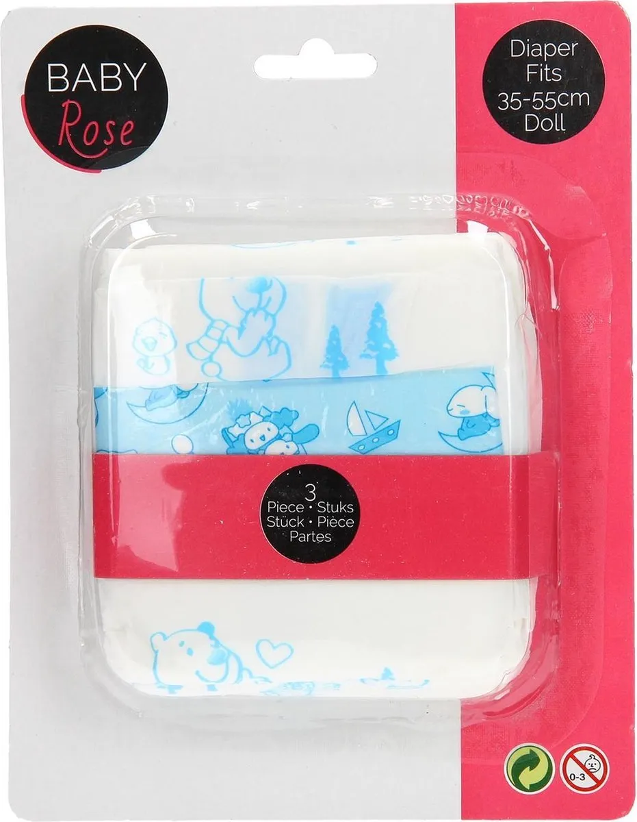 Johntoy Poppenluiers Baby Rose 3 Stuks