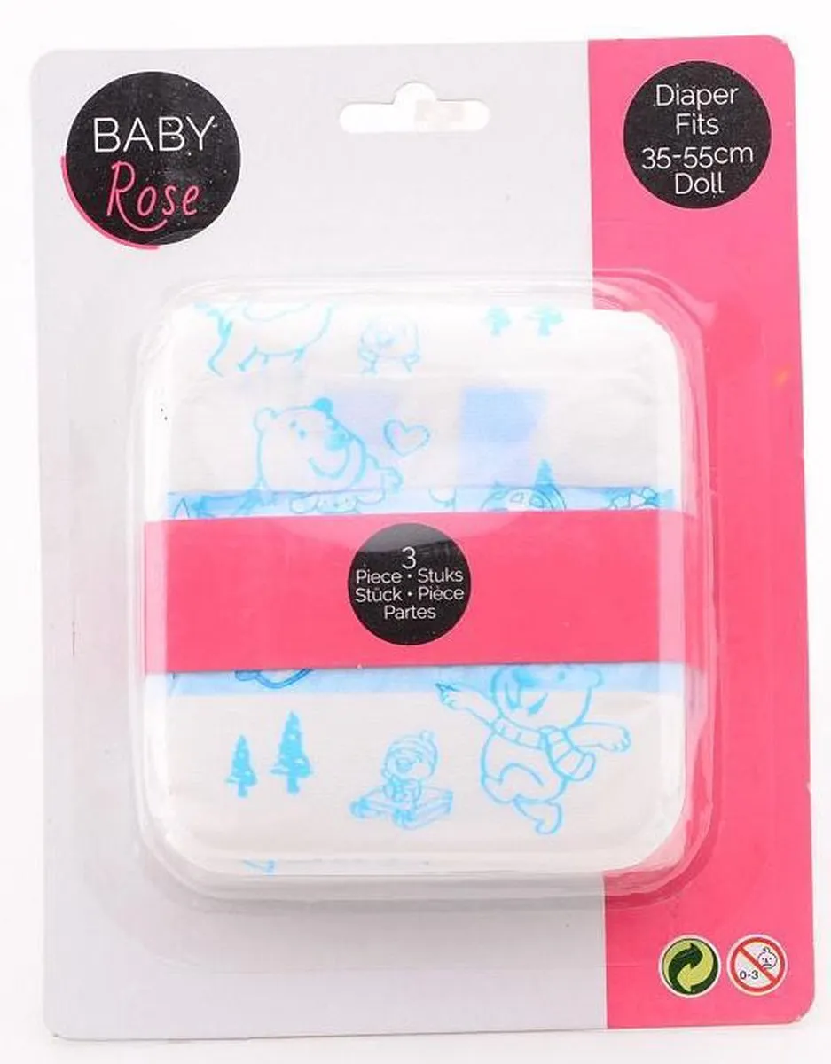 Johntoy Poppenluiers Baby Rose 3 Stuks - 407-01031