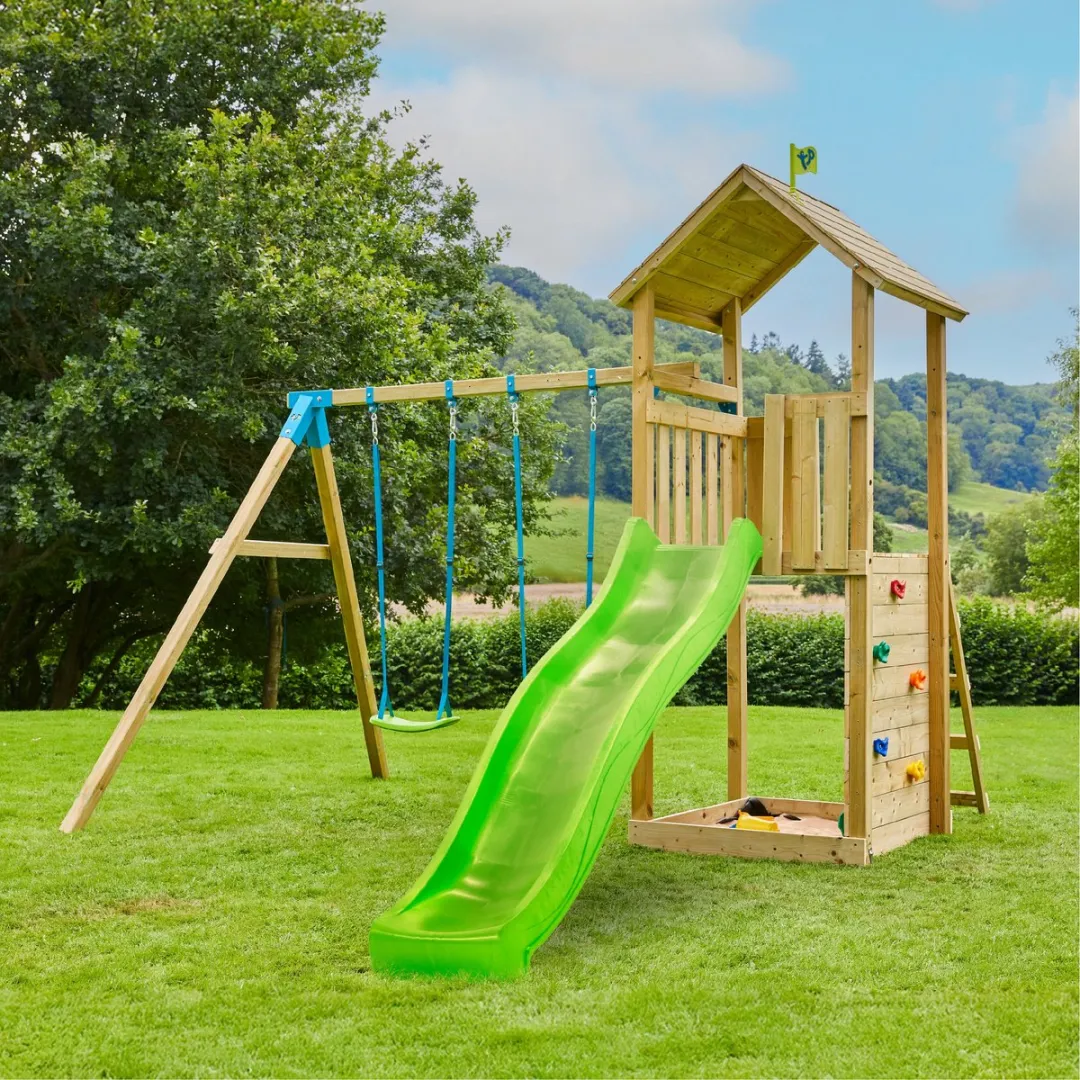 TP Toys Olivète Skywood Platform Glijbaan met Zandbak