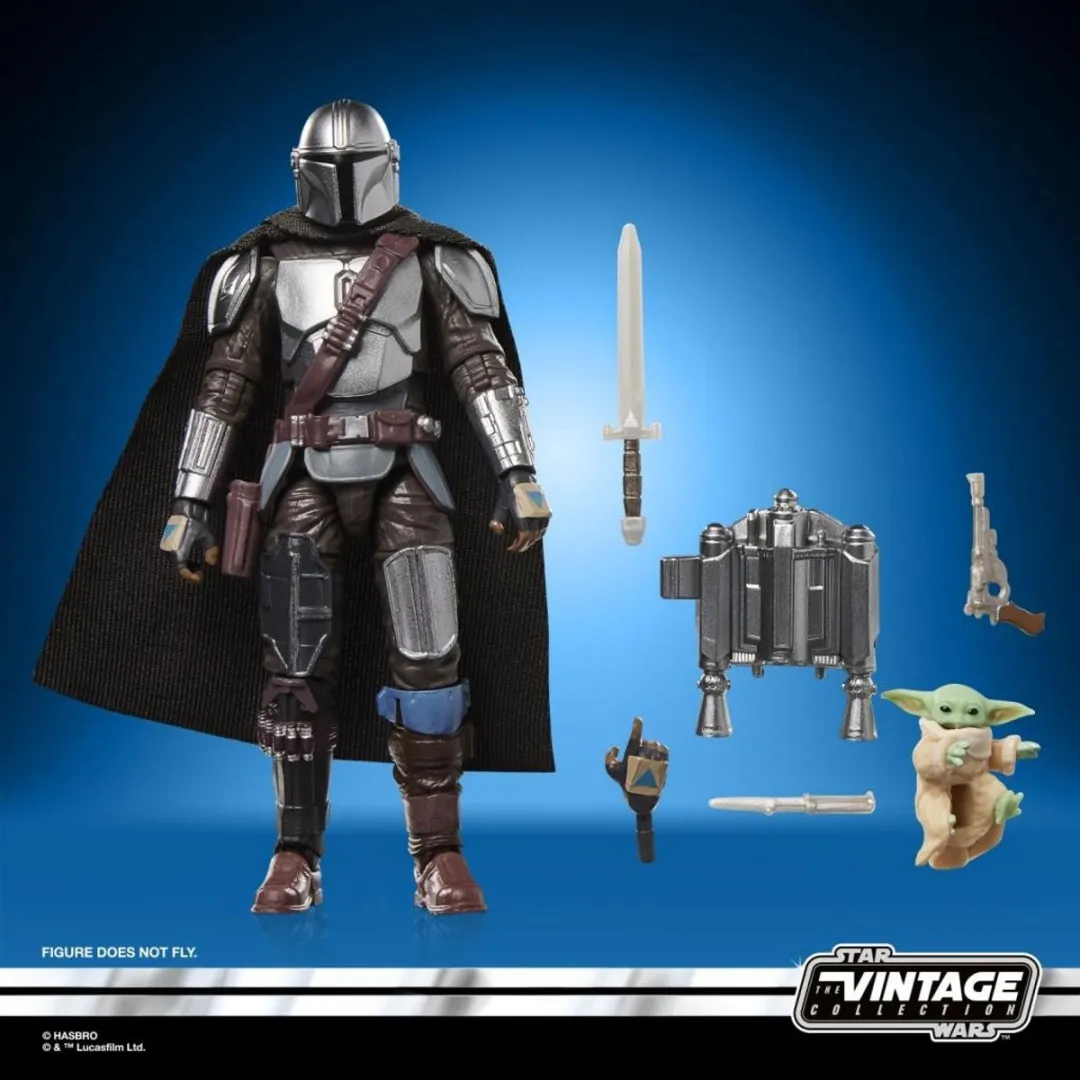 Hasbro Star Wars Mandalorian & Grogu Vintage Figure 10cm