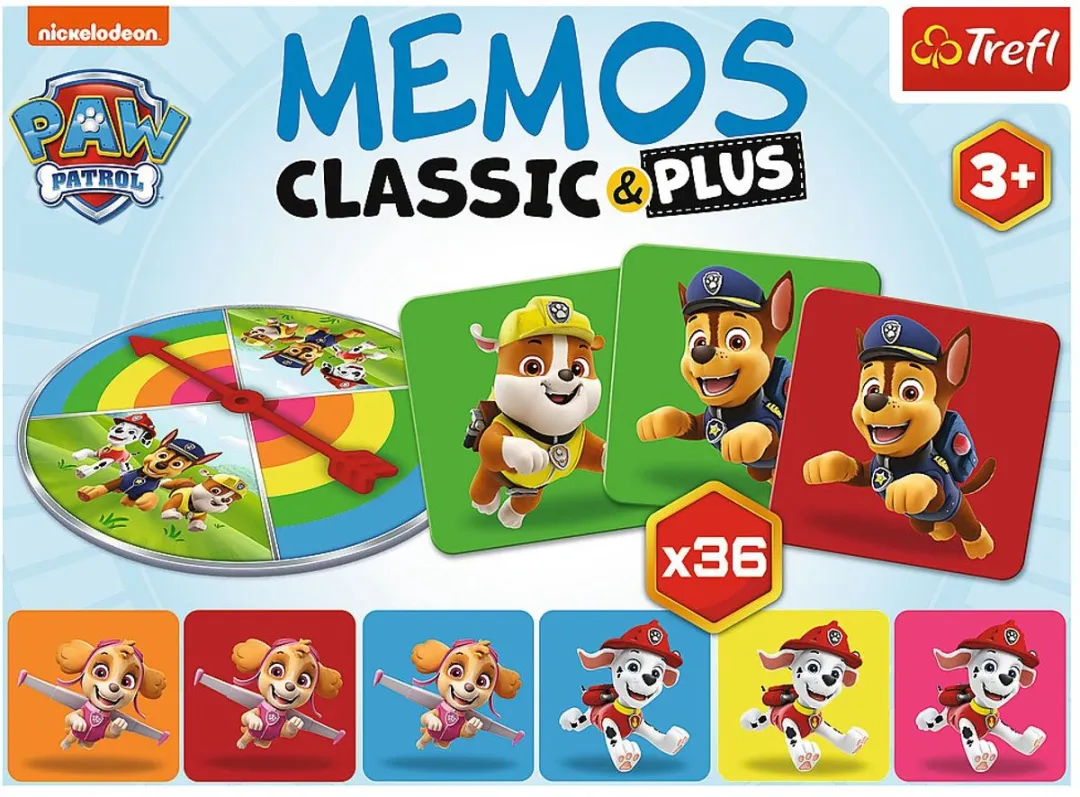 Trefl Paw Patrol Memo Classic Plus - Veelkleurig