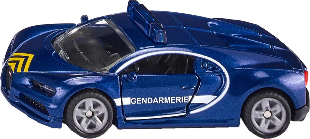 SIKU Bugatti Chiron Gendarmerie 1541 - 8 cm - Staal - Blauw/wit