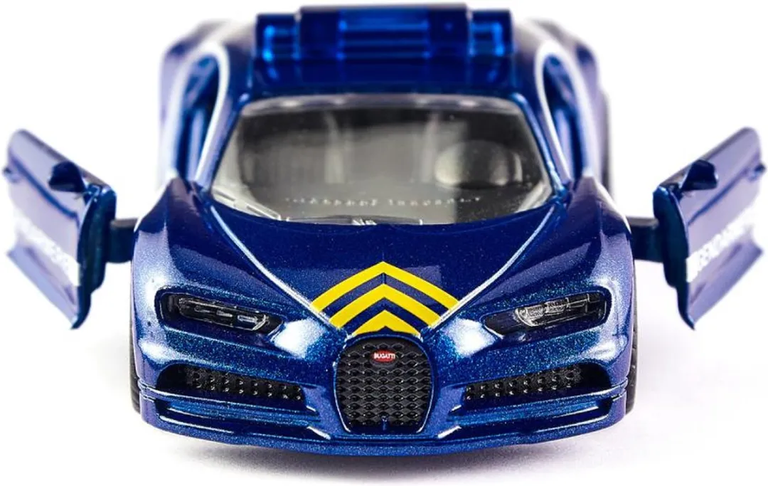 SIKU Bugatti Chiron Gendarmerie 1541 - 8 cm - Staal - Blauw/wit
