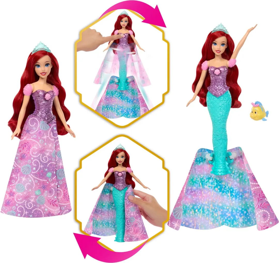 Mattel Disney Prinses Transformerende Ariël Modepop - JLK19