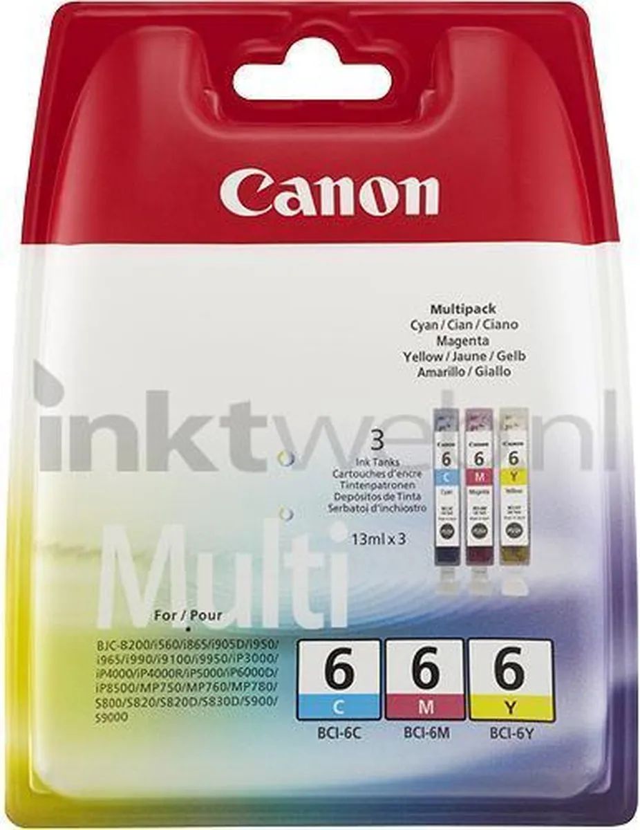 Canon BCI-6 C/M/Y Inktcartridge