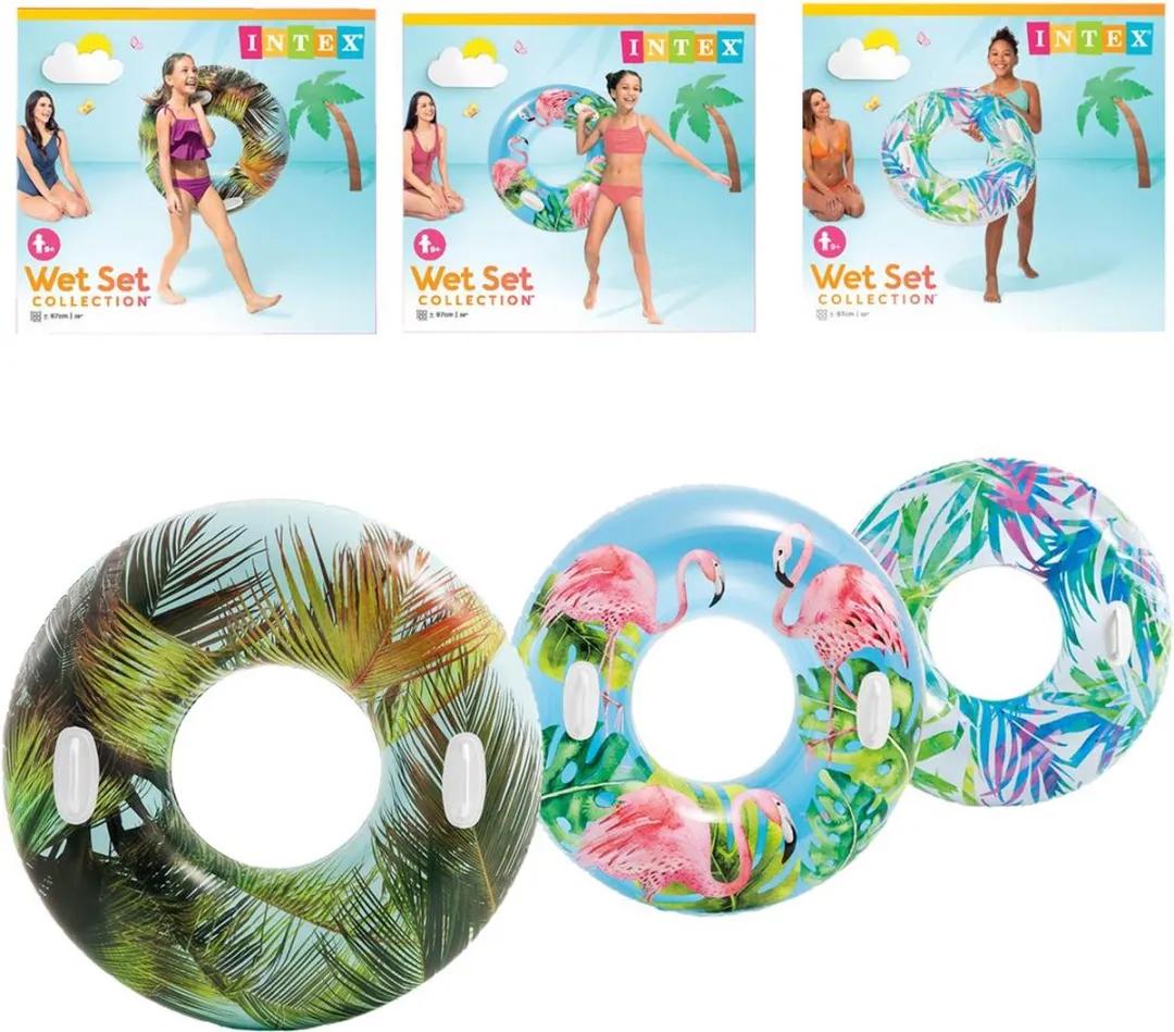 Intex Fashion Zwemring Bloemen 97cm - Luchtbed