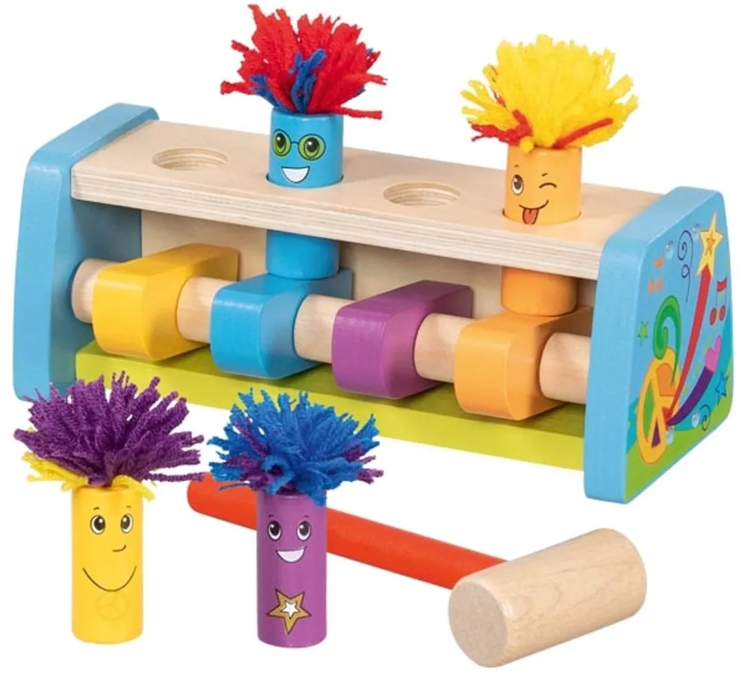 Goki Hippie Hopper Houten Hamerspeelgoed - Meerkleurig