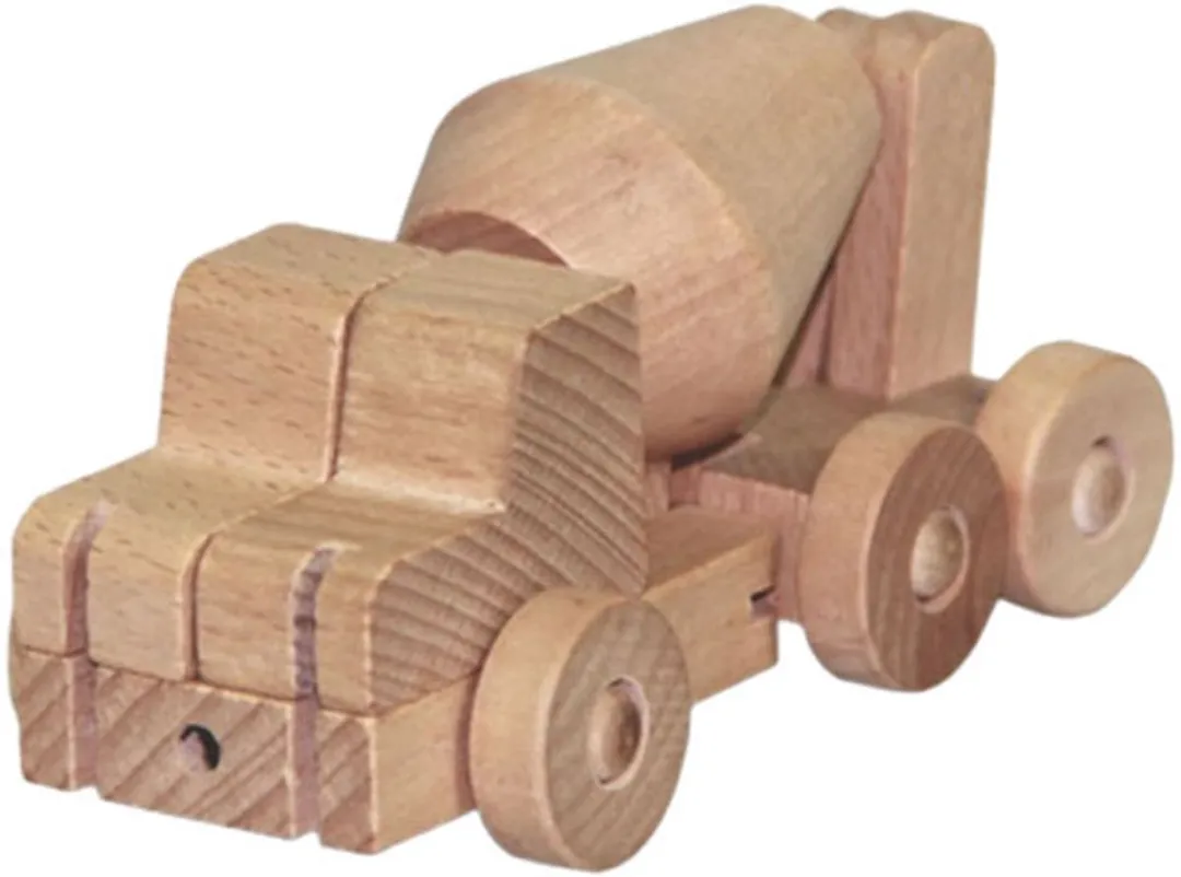 Johntoy Houten Transformeer Robot Cementwagen - Meerkleurig