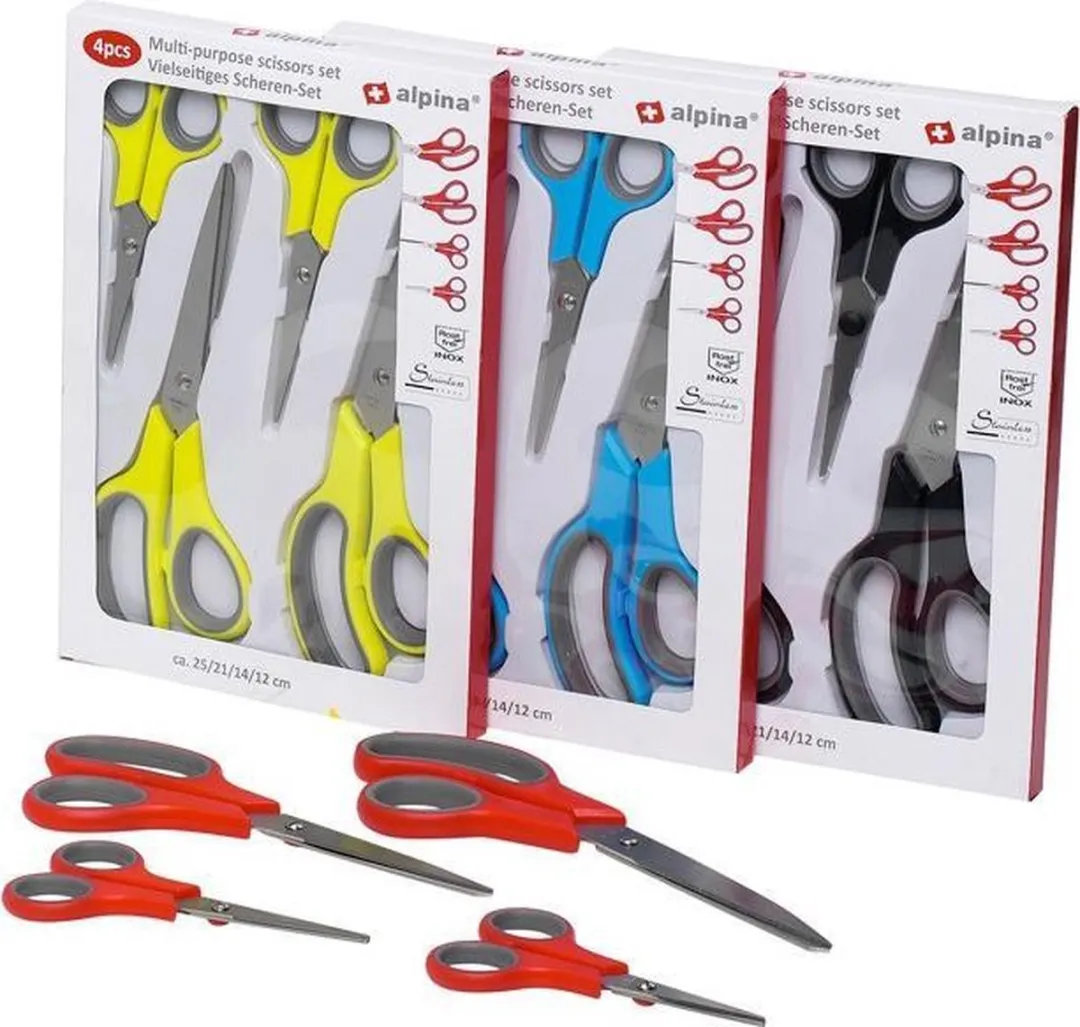 Alpina Scharenset 4-delig Multifunctioneel - Keuken & Papierscharen