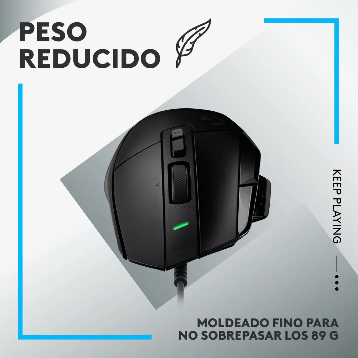 Logitech G G502 X Bedrade Gaming Muis 13 Knoppen - Zwart - afbeelding 6 van 6