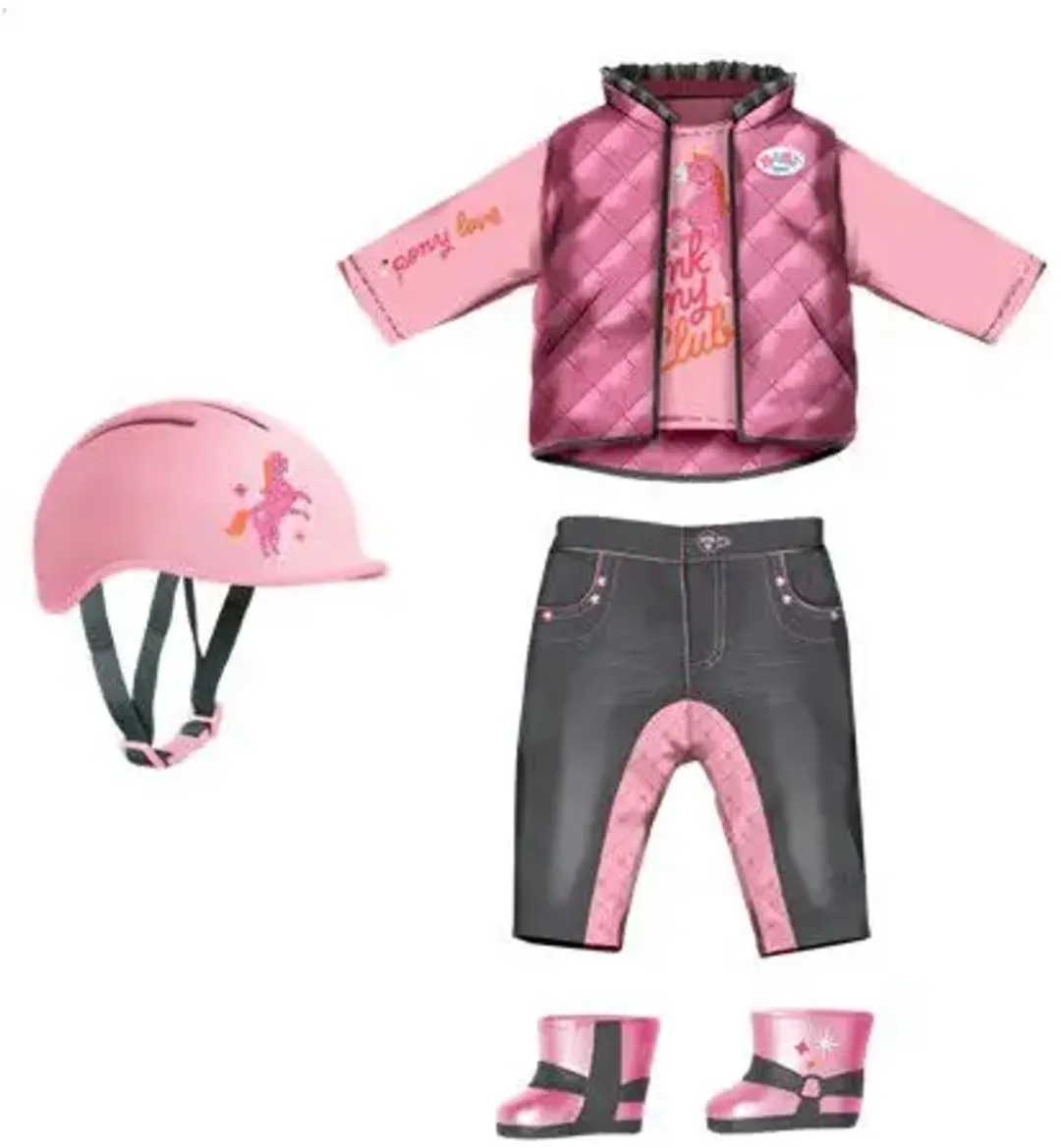 Baby Born 839508 Paardrijden Outfit - 43cm - Multicolor