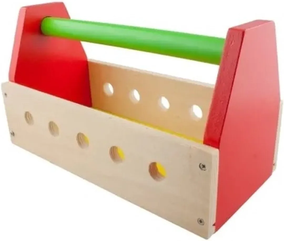 Toi-Toys Houten Gereedschapskist 16-delig - 26cm Multicolor