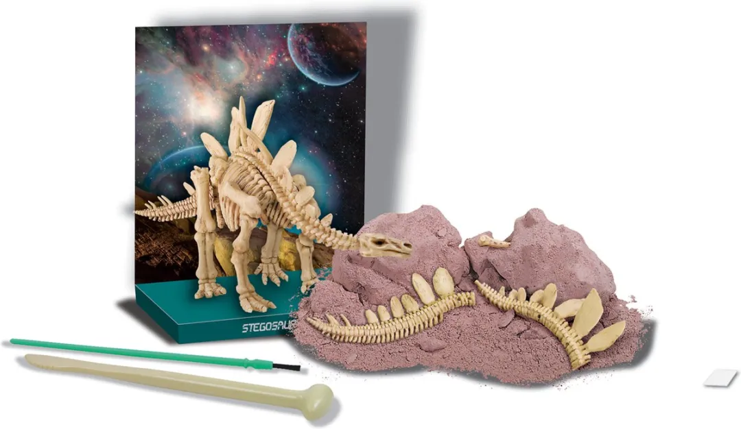 4M KidzLabs Graaf Je Dinosaurus Stegosaurus - Zwart