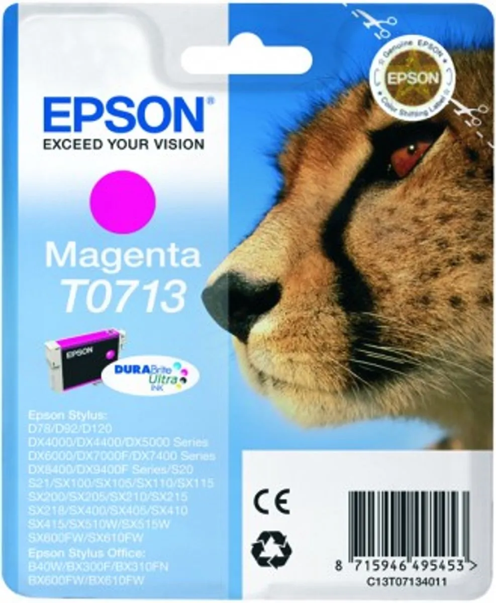 Epson T0713 Magenta Inktcartridge - 55ml