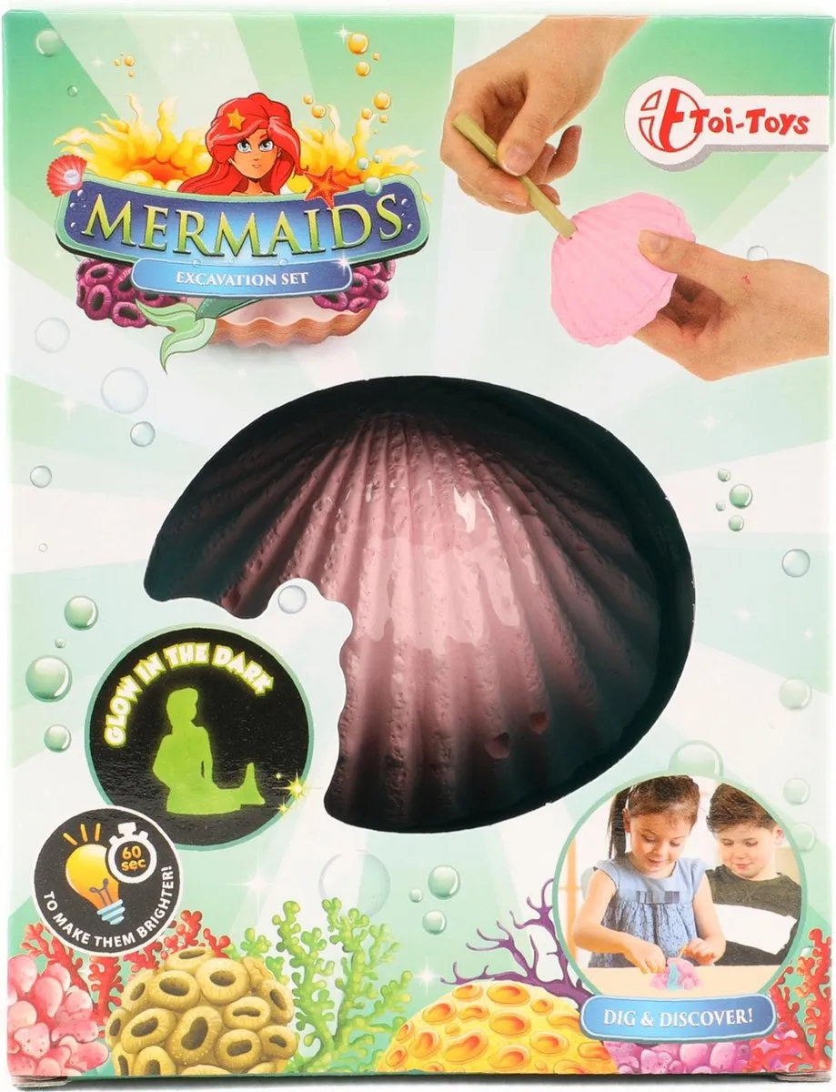 Toi-Toys Uithaksteen Schelp 7cm - Roze