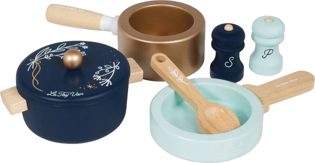 Le Toy Van Kookset Hout Potten en pannen - Meerdere kleuren