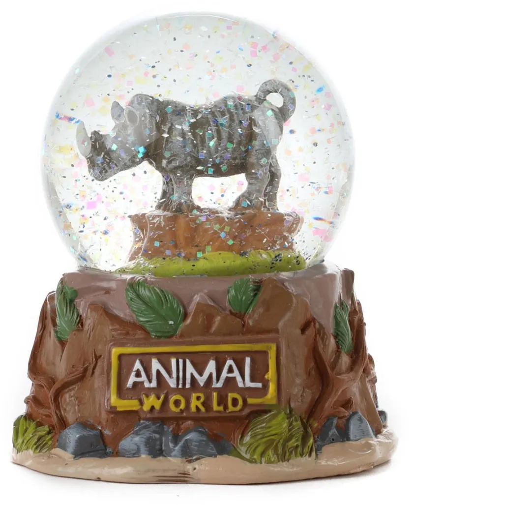 Toi-Toys Animal World Sneeuwbol Wild Dier - 6.5cm Meerkleurig
