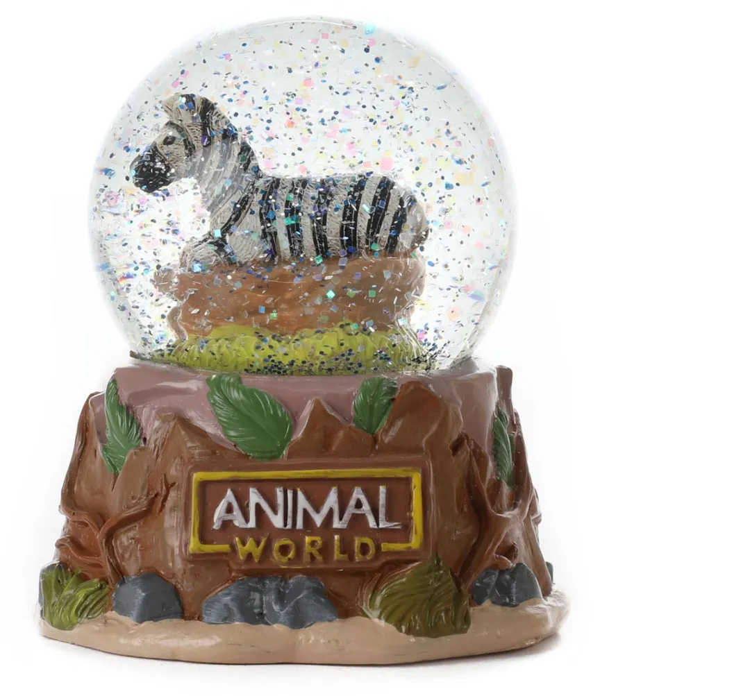 Toi-Toys Animal World Sneeuwbol Wild Dier - 6.5cm Meerkleurig