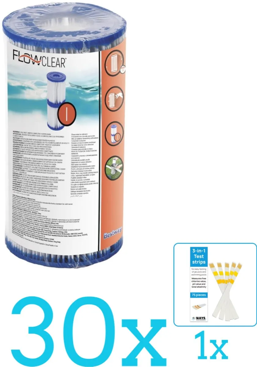 Bestway Flowclear Filtercartridge Type I 30-delig