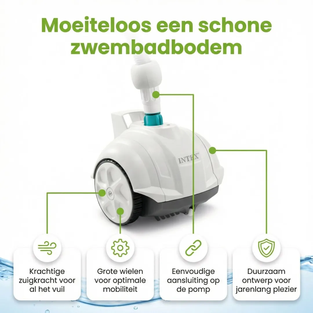 Intex ZX50 Automatische Zwembadstofzuiger - Grijs
