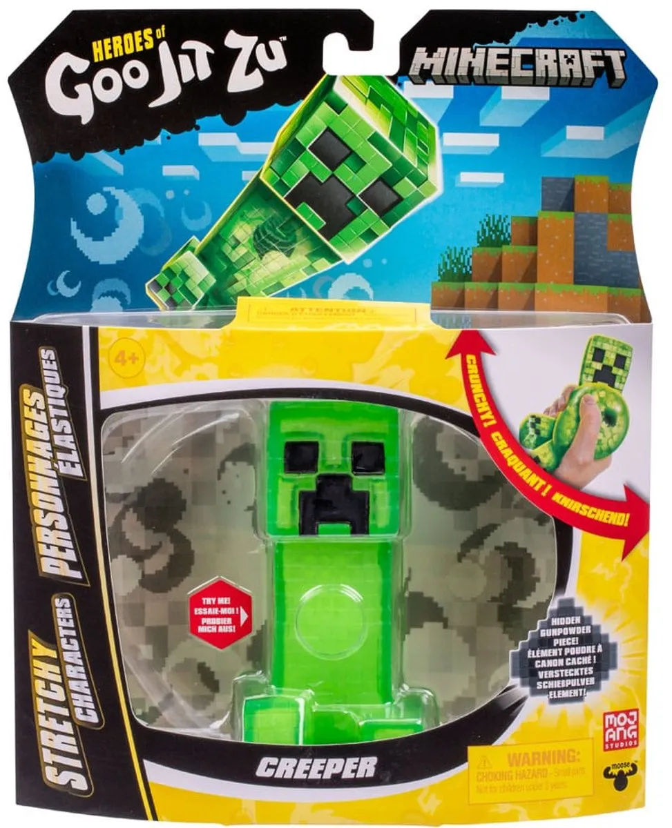 Moose Toys Minecraft Heroes of Goo Jit Zu Meteor Madness Creeper - 12cm - Multi
