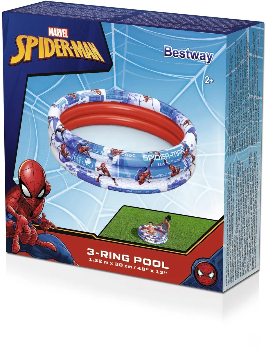 Bestway Spider-Man Opblaasbaar Kinderzwembad 122cm - 200L - Multicolor - afbeelding 6 van 6