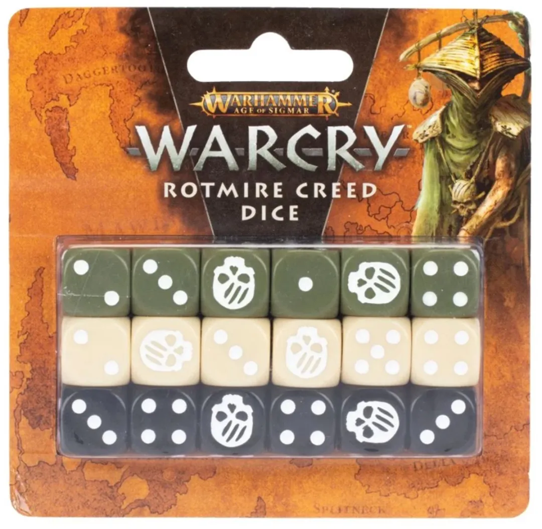 Games Workshop Warcry Rotmire Creed Dice