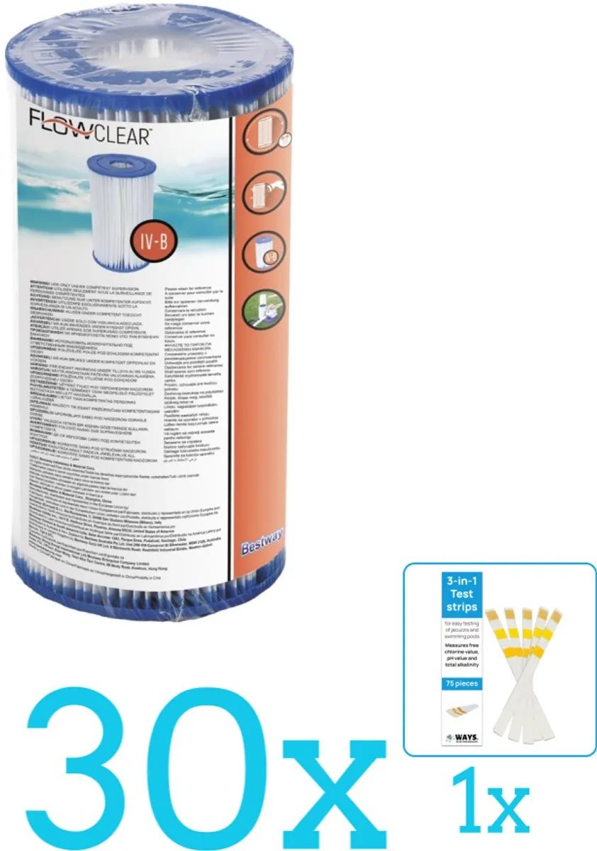Bestway Flowclear Filtercartridge Type IV 30-delig