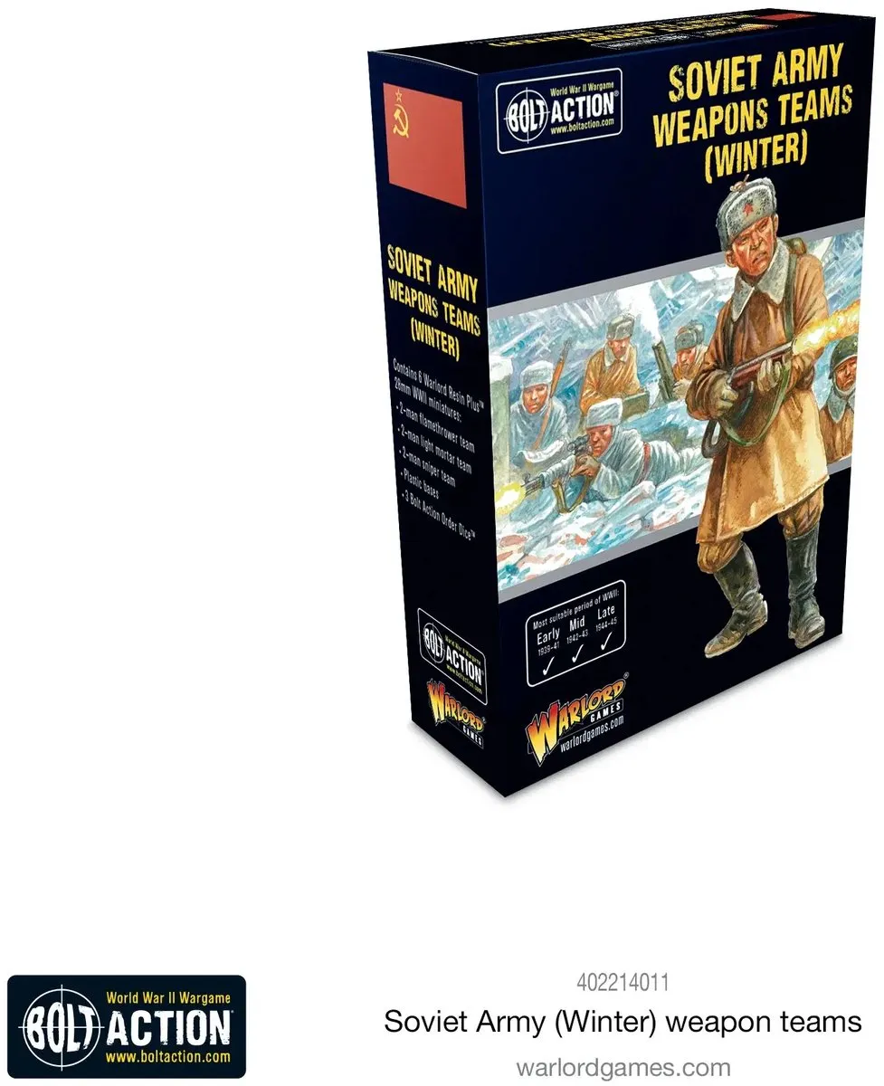 Warlord Games Soviet Army Weapons Teams Winter