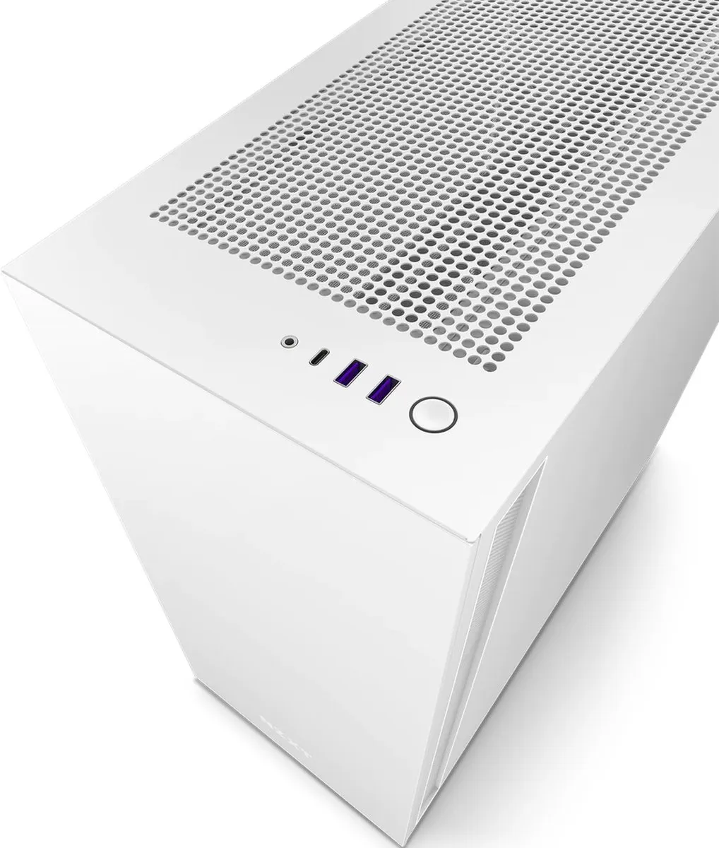 NZXT H7 Wit - ATX Mid Tower - 2x Ventilatoren