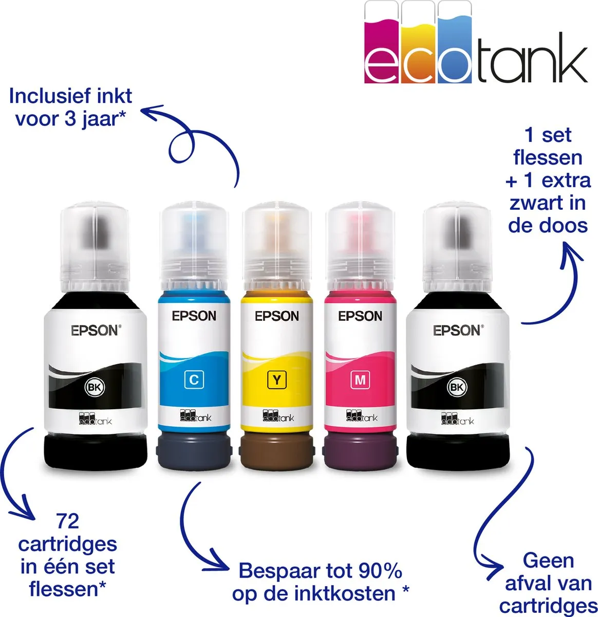 Epson EcoTank ET-4850 All-In-One Inkttank Printer - Zwart