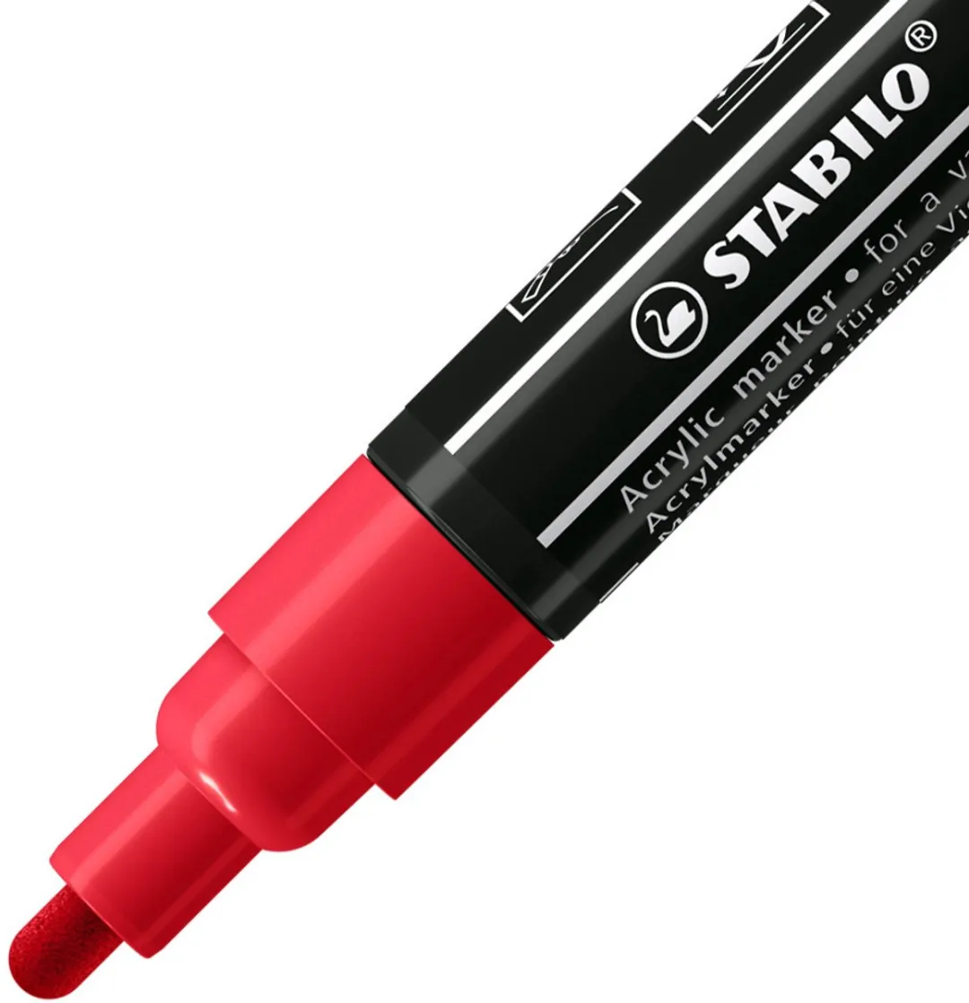 STABILO FREE T300 Acryl Marker - Karmijn Rood