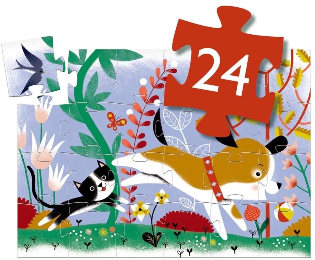 Djeco Puzzel Firmin de Hond 24 Stuks - Multicolor