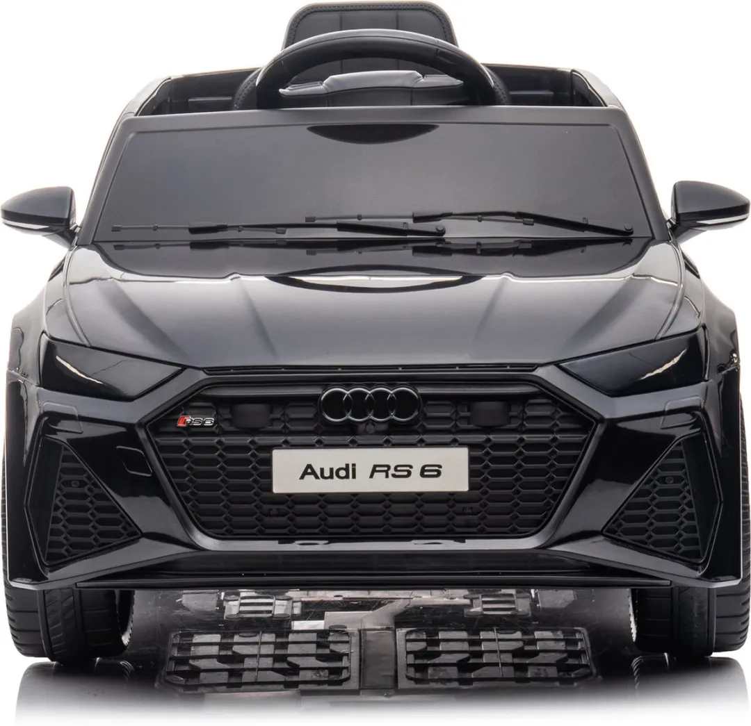 Audi RS6 Elektrische Kinderauto - Metallic Zwart - RS6 Zwart
