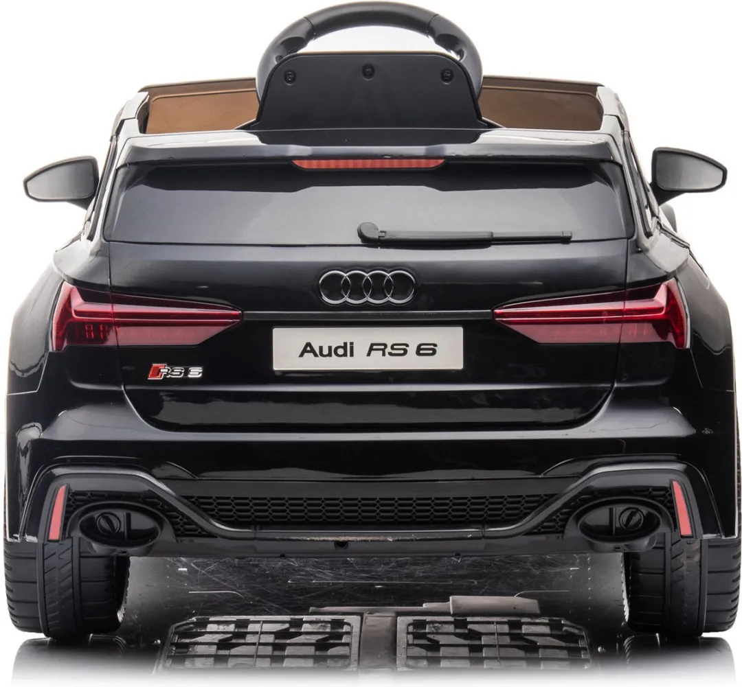 Audi RS6 Elektrische Kinderauto - Metallic Zwart - RS6 Zwart