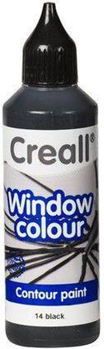 Creall Glass Verf Contour Zwart 80ml