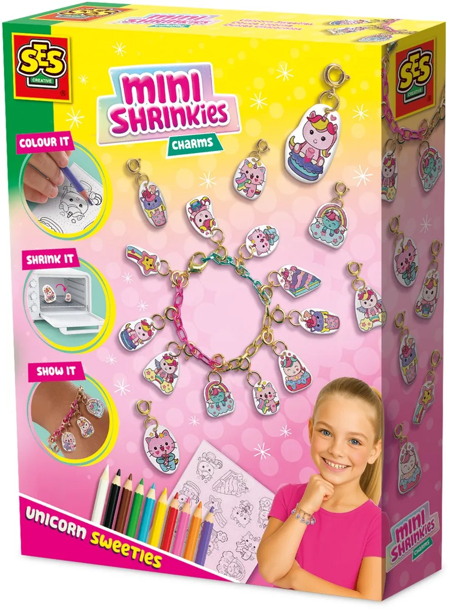 SES Creative Mini Shrinkies Unicorn Sweeties Bedelarmband