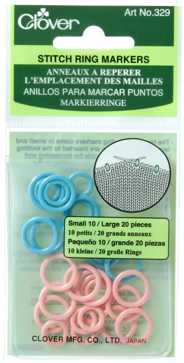 Clover Stitch Marker Rings